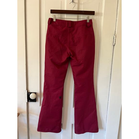 Volcom women’s ski snowboard pants Xs maroon bootcut stretch snow winter - Picture 2 of 9